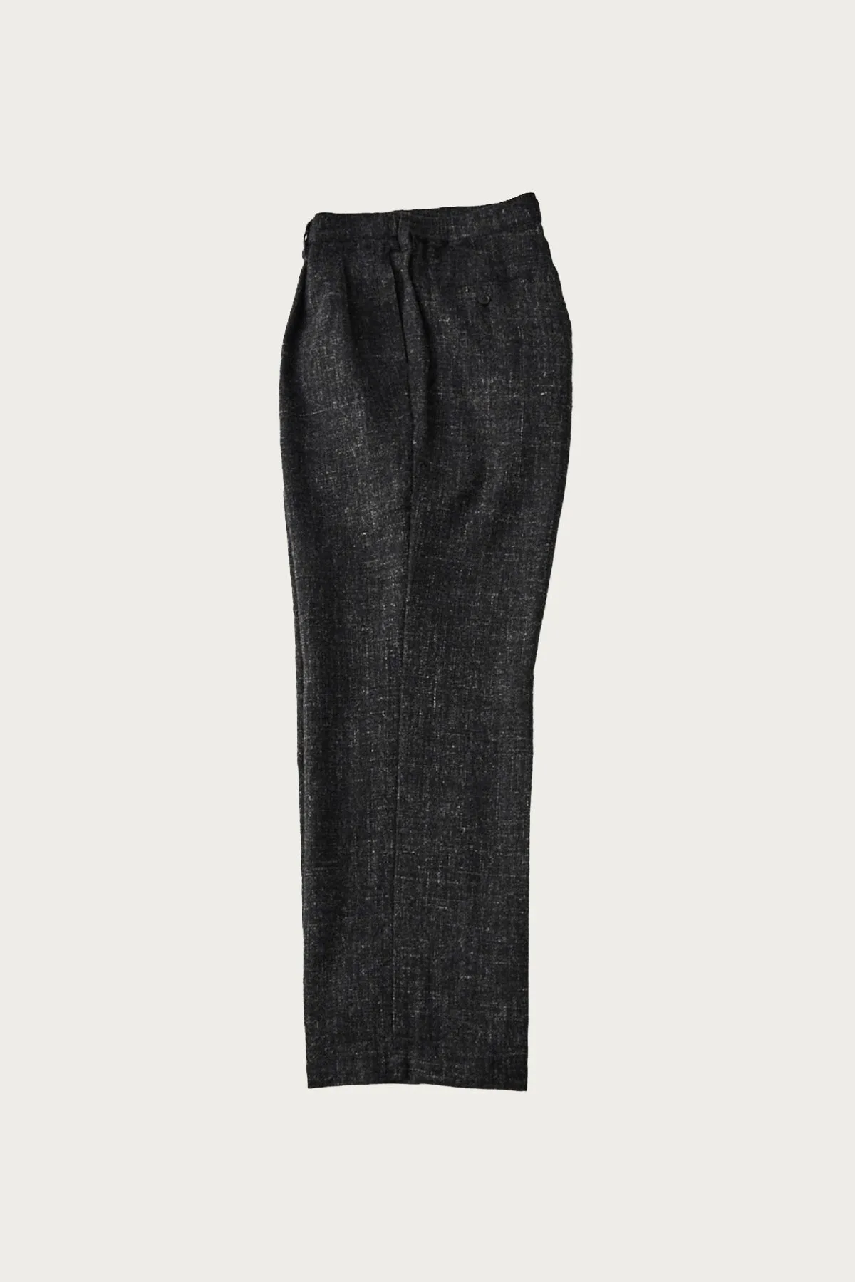 Wool Cotton Linen Melange Tweed Trousers - Black sold by Canoe Club product image thumbnail 2