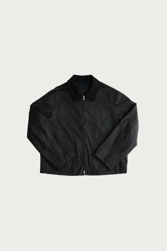 Site Jacket - Black Waxed Organic Ripstop sold by Canoe Club