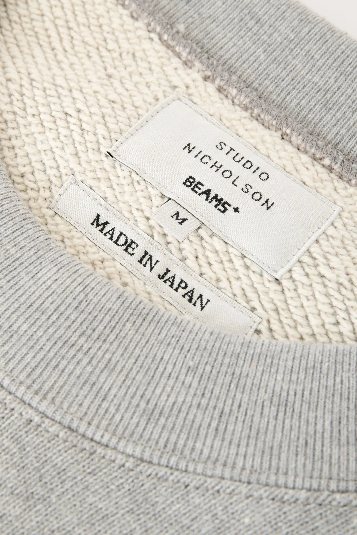 Studio Nicholson x Beams+ Holly Jersey Sweat - Grey Marl sold by Canoe Club product image thumbnail 2