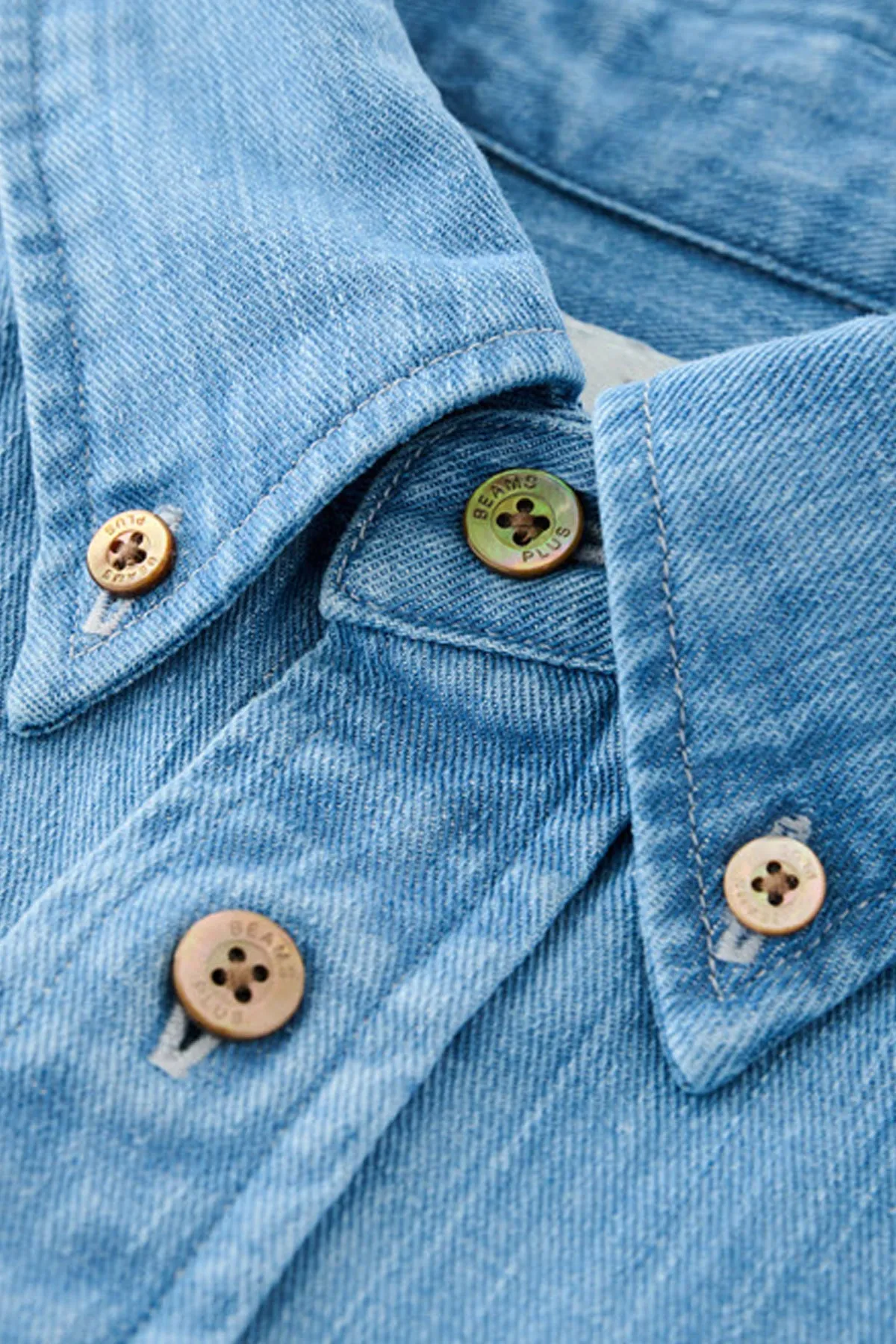 Studio Nicholson x Beams+ Lisa Denim Shirt - Faded Wash sold by Canoe Club product image thumbnail 2