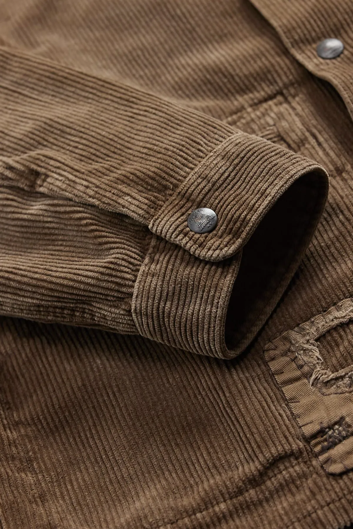 Repaired Corduroy Overshirt - Repaired Brown sold by Canoe Club product image thumbnail 4