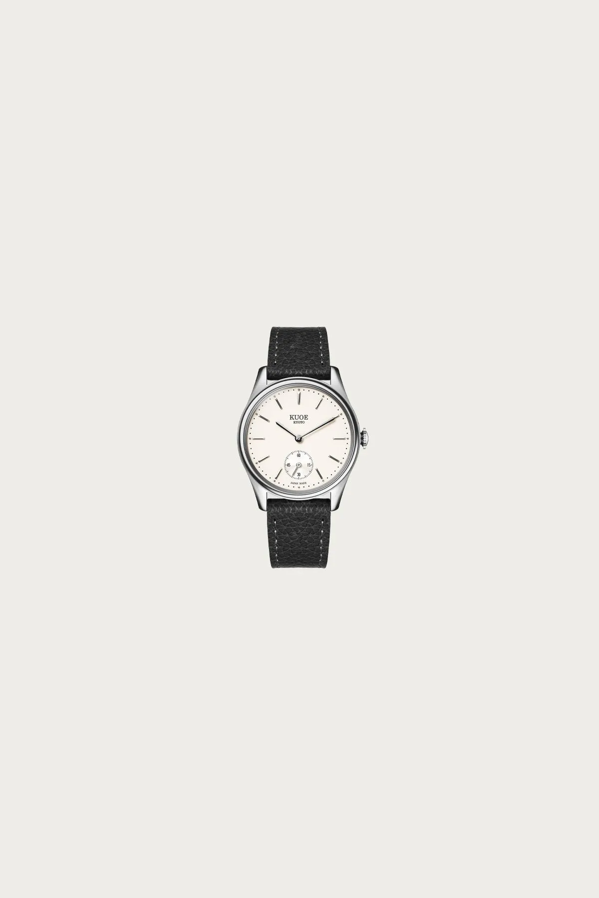 Old Smith 90-0001 - White Dial/Silver Case/Black Pebbled Leather Strap sold by Canoe Club