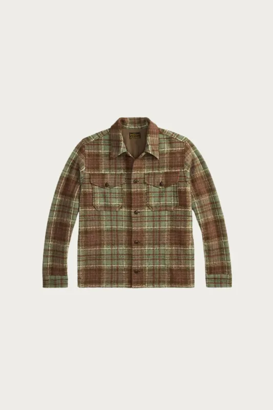 Plaid Wool-Blend Workshirt - Green/Multi sold by Canoe Club