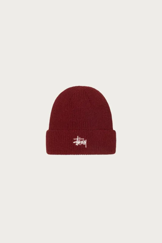 Basic Cuff Beanie - Dark Red sold by Canoe Club