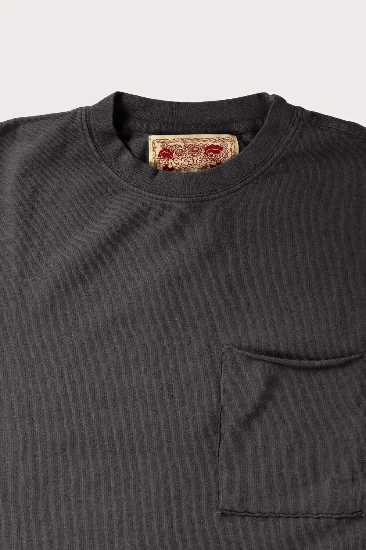 LS Raw Hem Tee - Washed Black sold by Canoe Club product image thumbnail 2