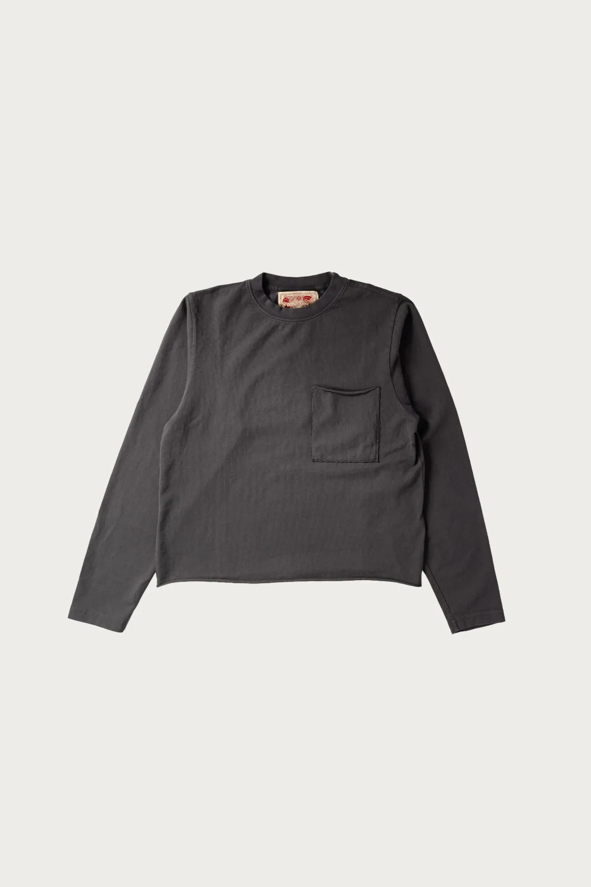 LS Raw Hem Tee - Washed Black sold by Canoe Club