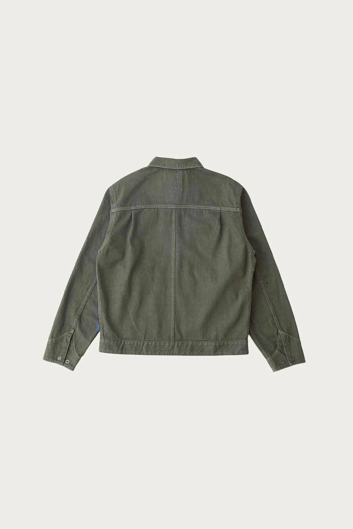 Japanese Slub Denim Jacket - Dark Sage sold by Canoe Club product image thumbnail 2