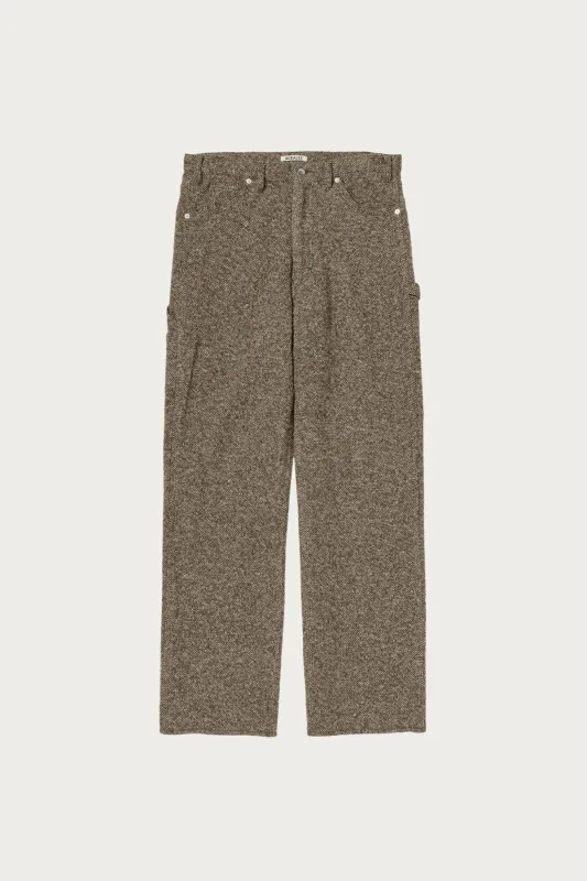 Homespun Tweed Painter Pants - Brown made by Auralee