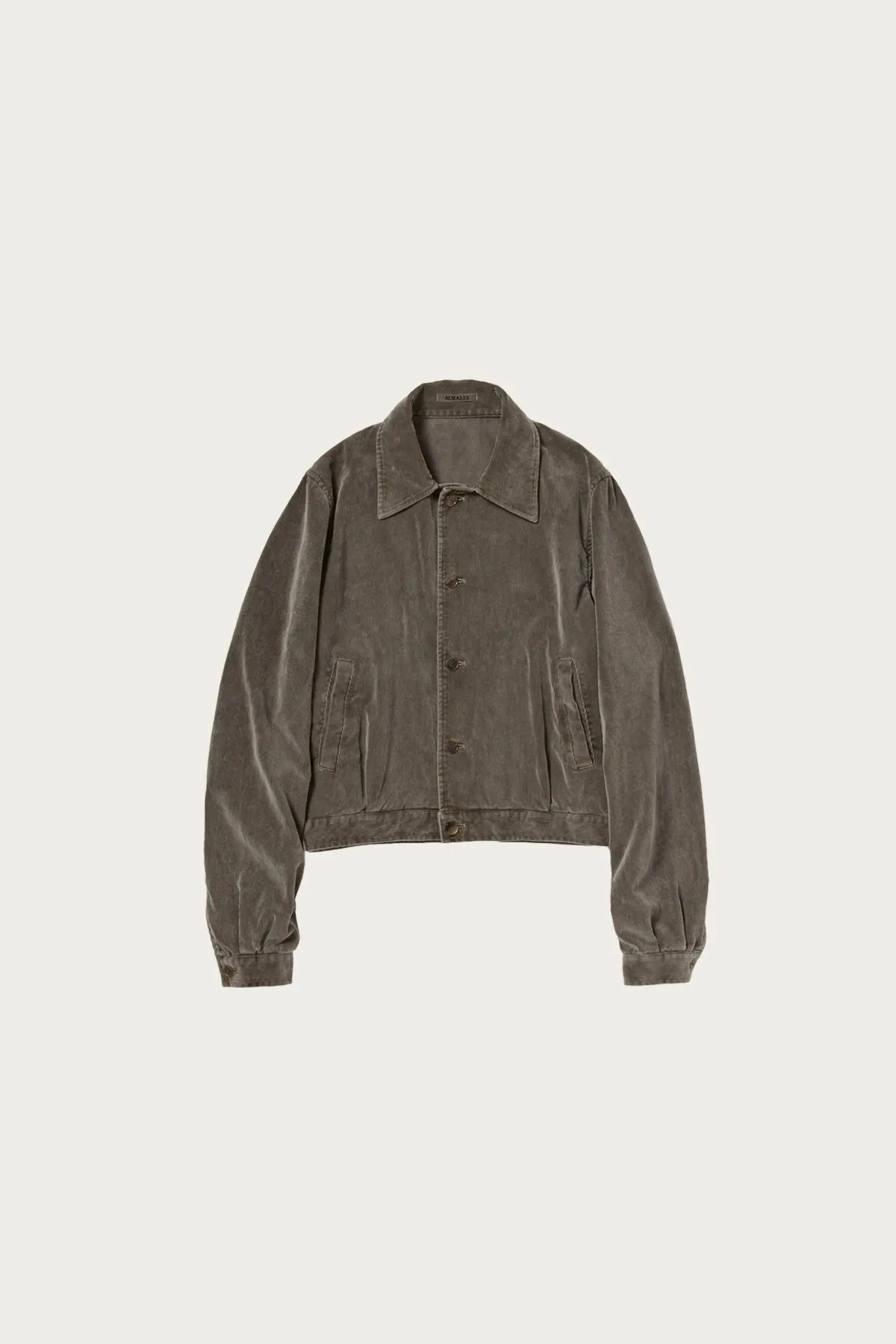 Pigment Dyed Finx Corduroy Blouson - Olive Brown sold by Canoe Club