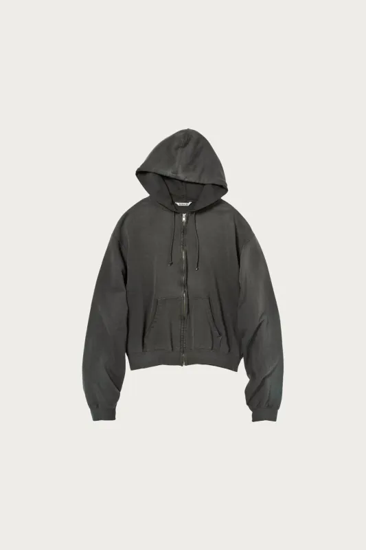 Product Dyed Pima Light Sweat Zip Parka - Ink Black sold by Canoe Club