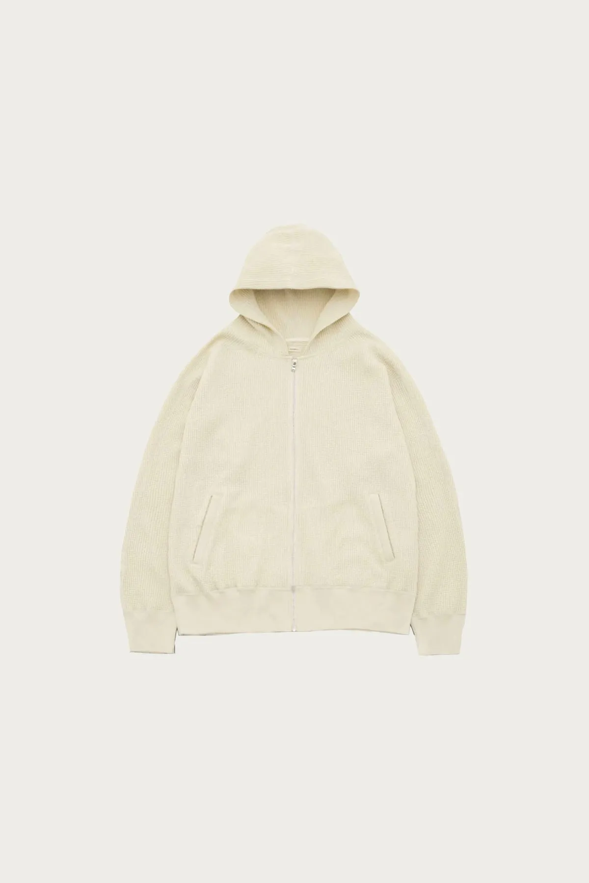 Zip-Up Thermal Hoodie - Natural sold by Canoe Club