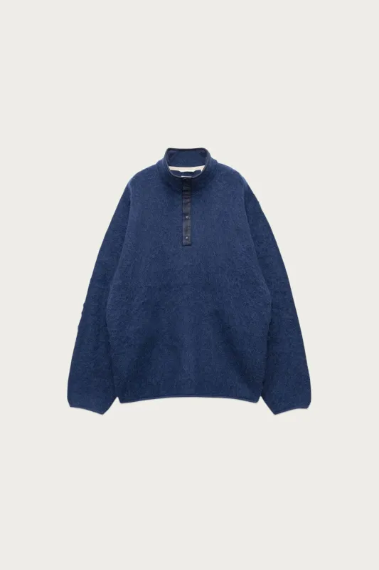 Pullover Mohair Sweater - Navy made by Nanamica