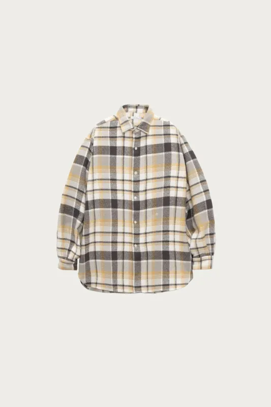 Heavy Flannel Shirt - Grey made by Nanamica
