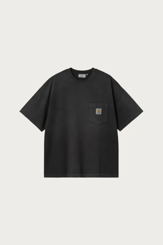 Chalk Wash Hudson Pocket T-Shirt - Black made by Carhartt