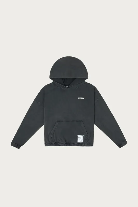 Softcell Hoodie - Aged Black made by Satisfy Running