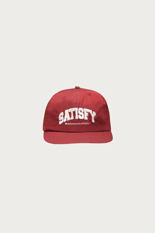 FliteSilk 5 Panel Pinch Cap - Burgundy made by Satisfy Running