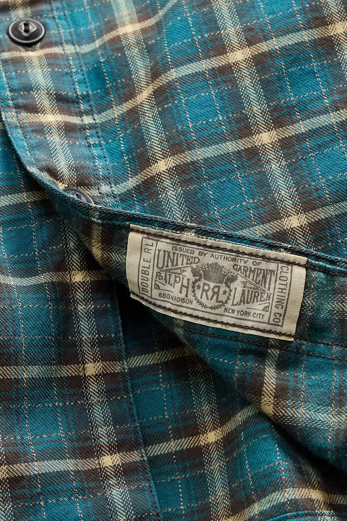 Plaid Twill Workshirt - Teal/Multi sold by Canoe Club product image thumbnail 4
