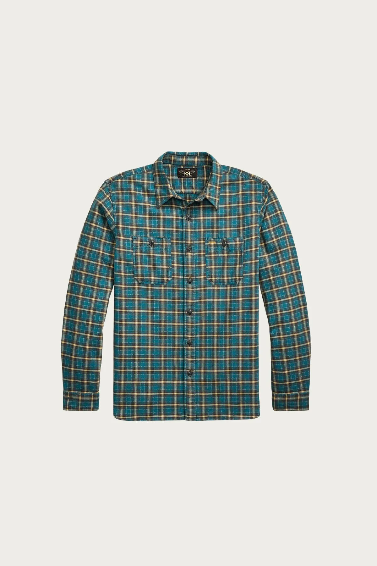 Plaid Twill Workshirt - Teal/Multi sold by Canoe Club