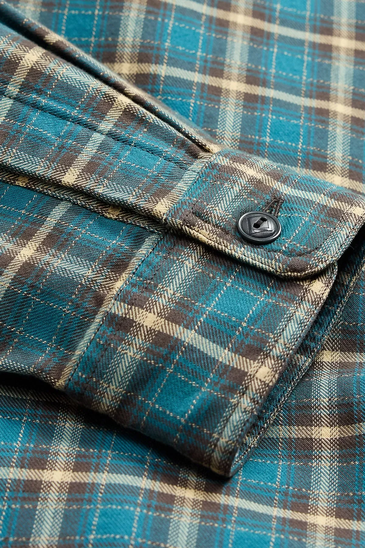 Plaid Twill Workshirt - Teal/Multi sold by Canoe Club product image thumbnail 5