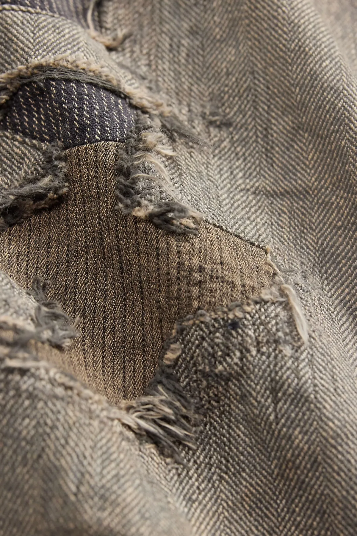 Distressed Herringbone Twill Field Pant - Faded Grey sold by Canoe Club product image thumbnail 4