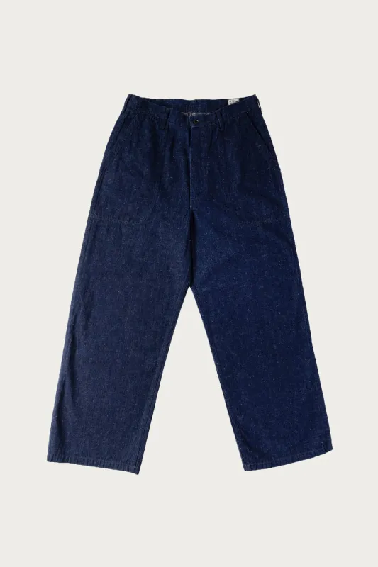 Wide Fit US Navy Denim Utility Pants - One Wash sold by Canoe Club