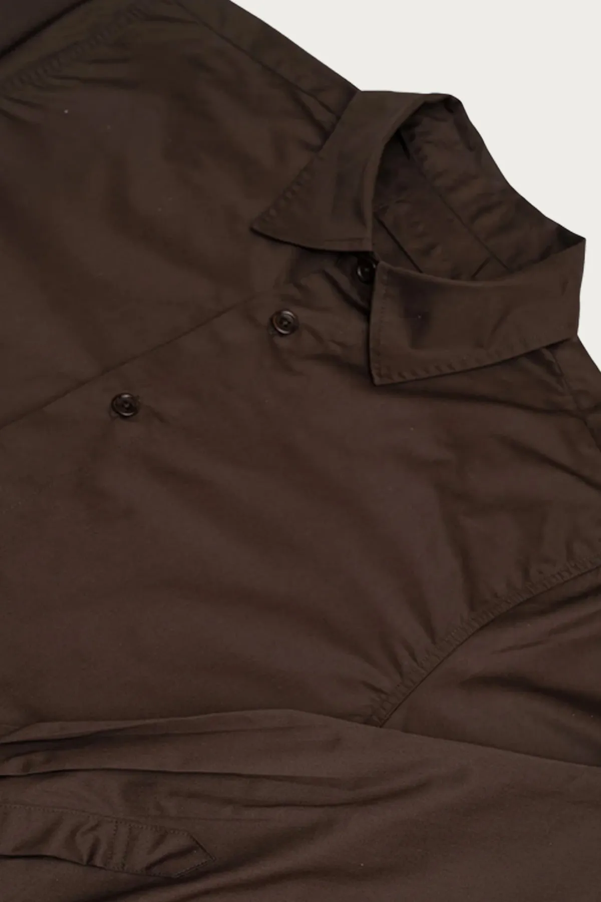 Filter Shirt - Dark Brown Lightweight Pima Cotton Twill sold by Canoe Club product image thumbnail 2