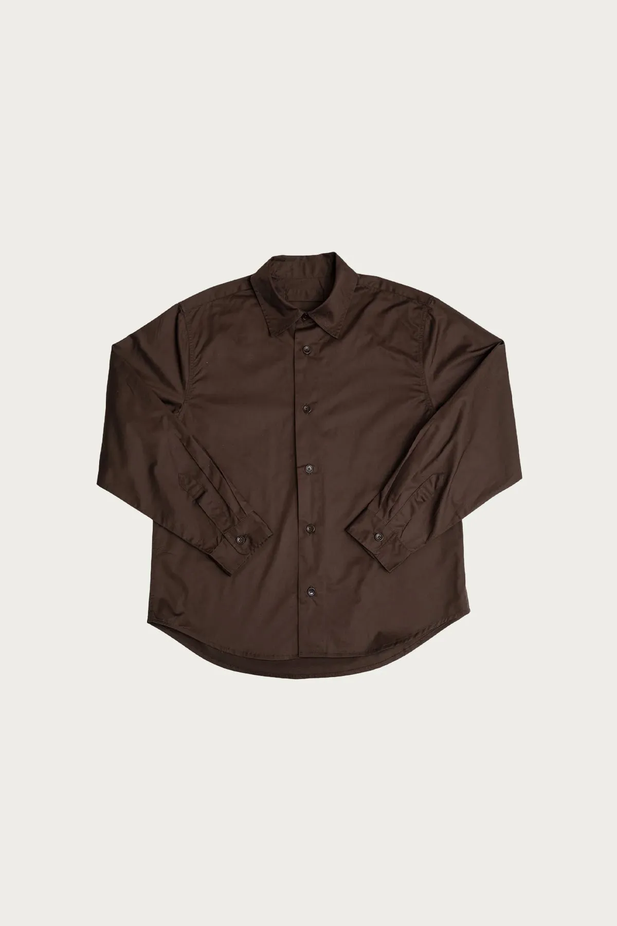 Filter Shirt - Dark Brown Lightweight Pima Cotton Twill sold by Canoe Club