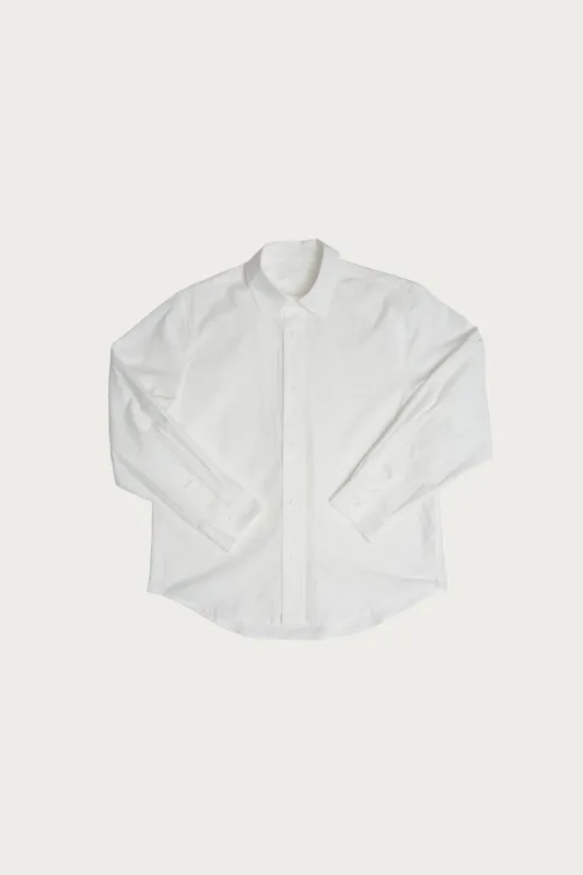 Filter Shirt - Natural Cotton Wool Typewriter Cloth made by James Coward