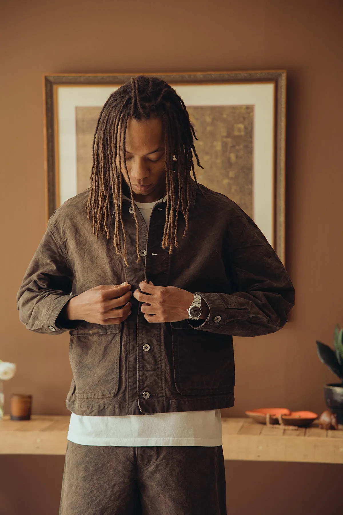 Replica Jacket - Persimmon Garment Dyed Cotton Washi Duck Cloth sold by Canoe Club product image thumbnail 2