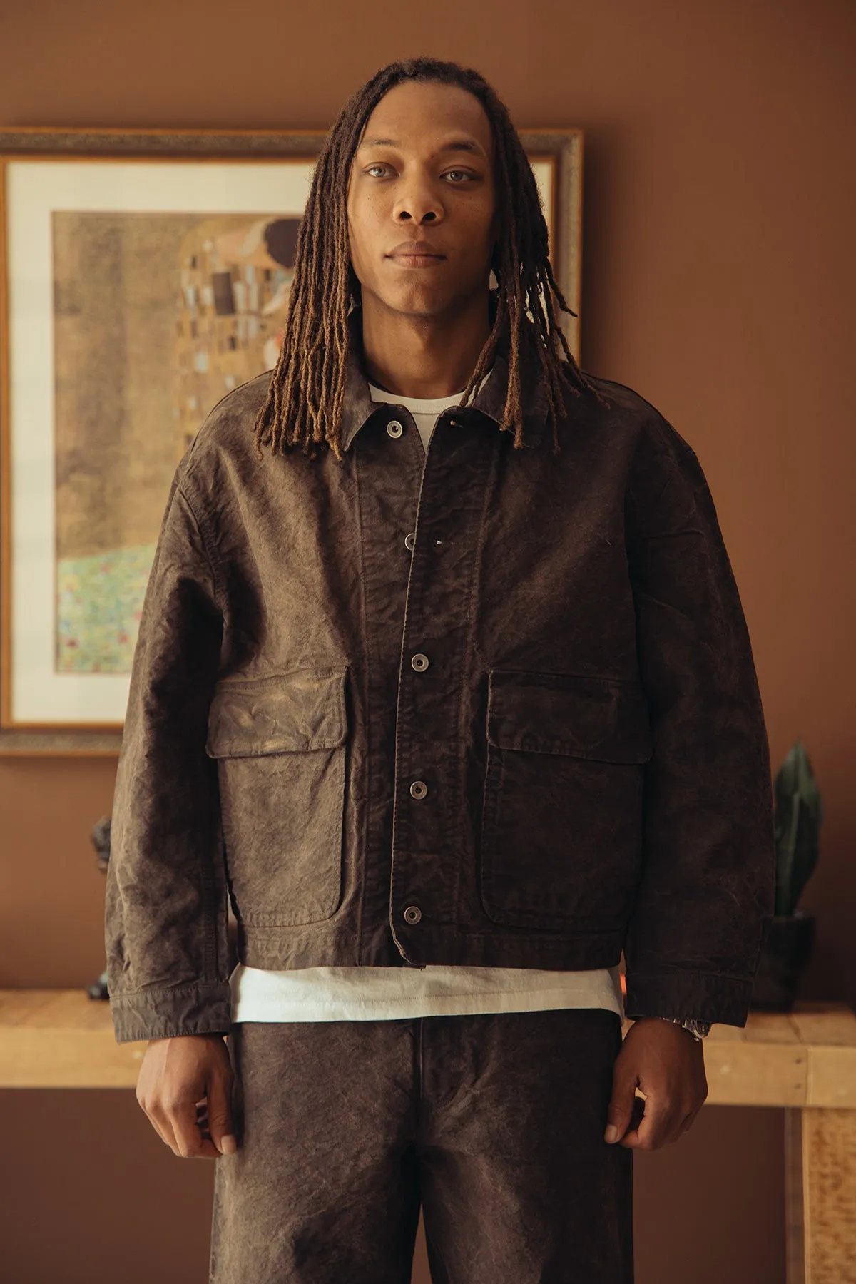 Replica Jacket - Persimmon Garment Dyed Cotton Washi Duck Cloth sold by Canoe Club product image thumbnail 3