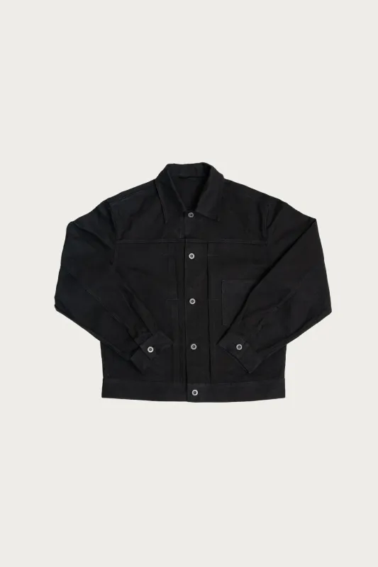 Range Jacket - Black Waxed Cotton Washi Ox made by James Coward