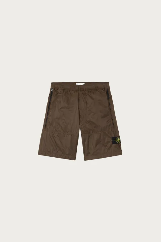 Ripstop Light HT Nylon Shorts - Military Green made by Stone Island