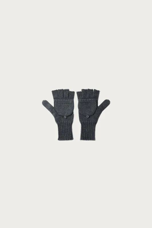 Mitten - Charcoal Merino Wool made by Engineered Garments