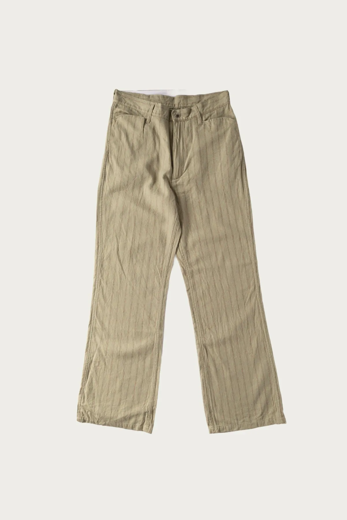 Cotton Linen GIBSON Stripe 5P FRISKO - Light Green sold by Canoe Club