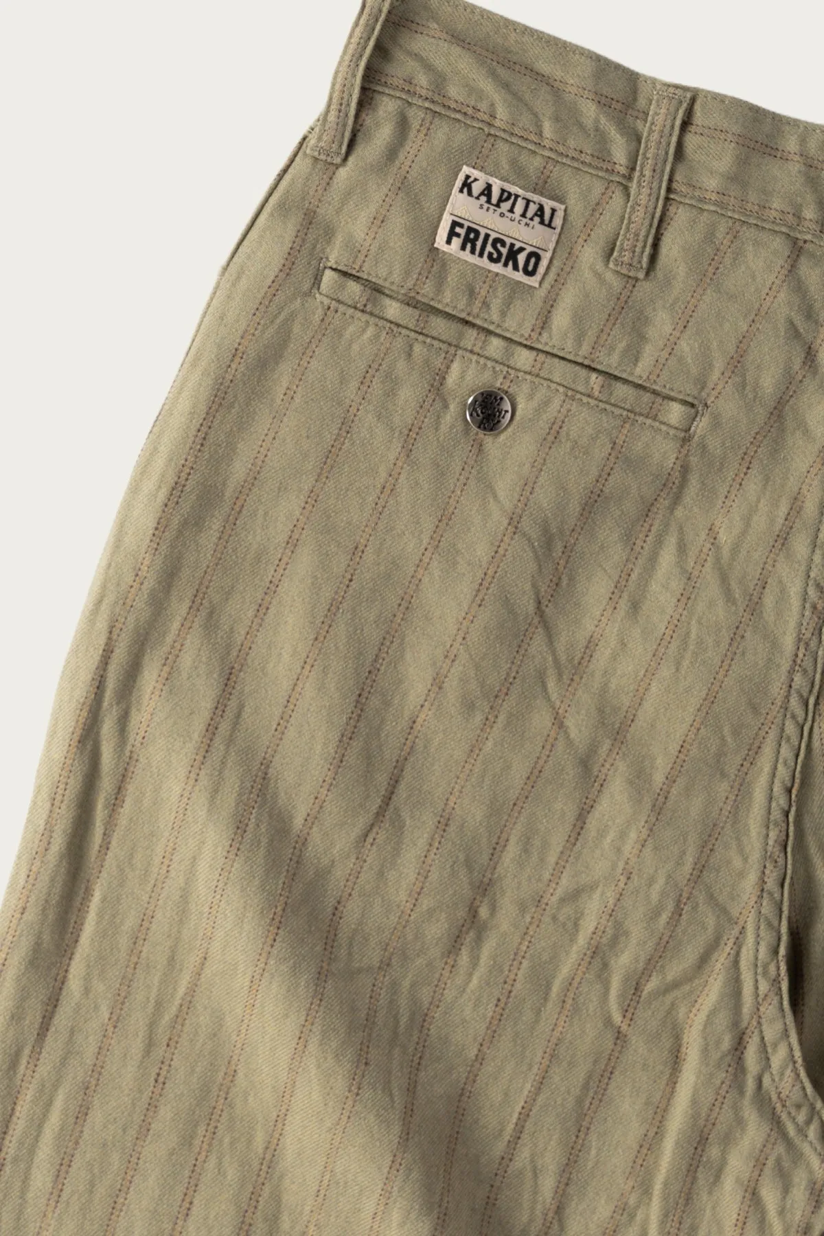 Cotton Linen GIBSON Stripe 5P FRISKO - Light Green sold by Canoe Club product image thumbnail 3
