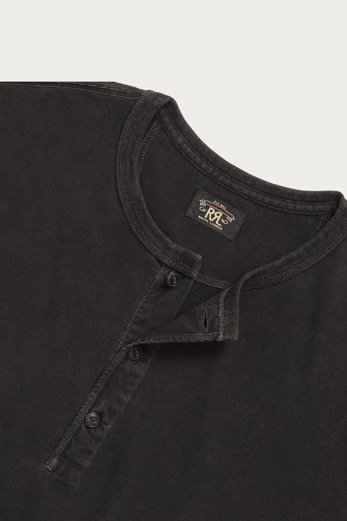 Indigo Jersey Henley Shirt - Sulfur Black sold by Canoe Club product image thumbnail 3