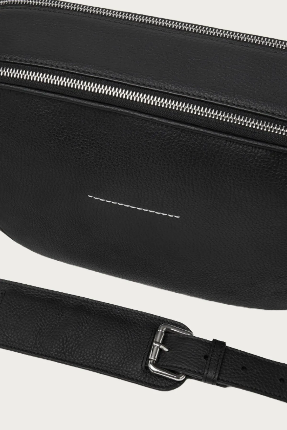 Pebbled Leather Shoulder Bag - Black sold by Canoe Club product image thumbnail 4