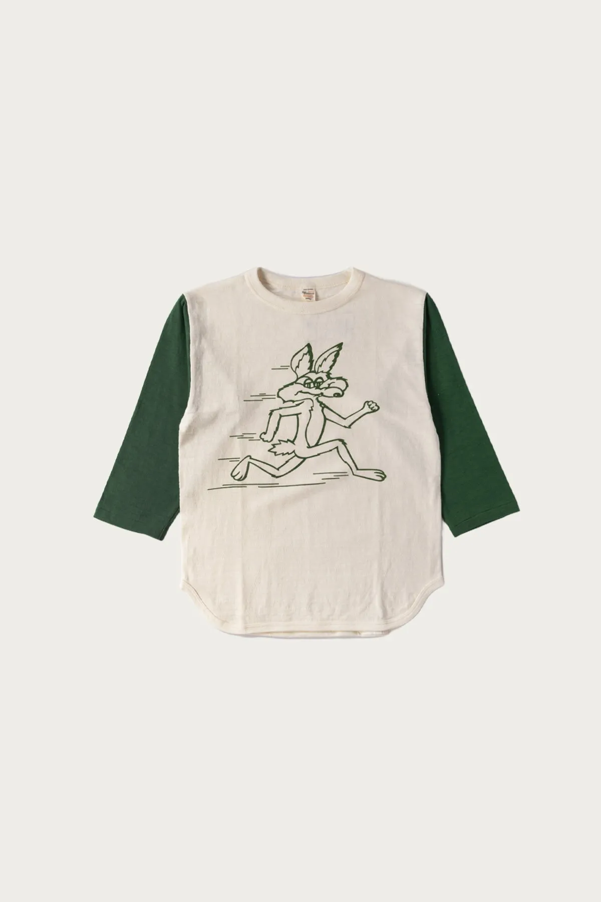 Coyote Baseball Tee L/S - Cream/Light Green sold by Canoe Club