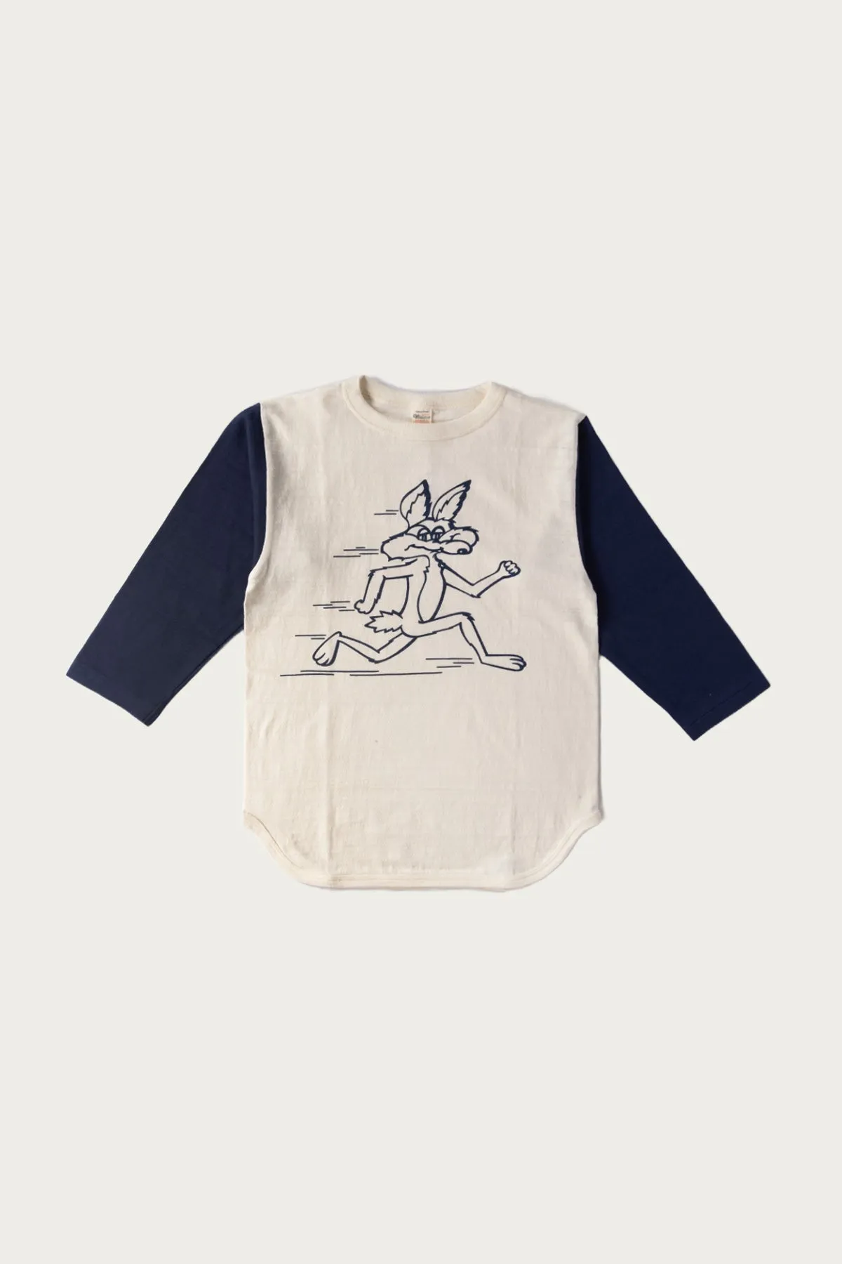 Coyote Baseball Tee L/S - Cream/Navy sold by Canoe Club