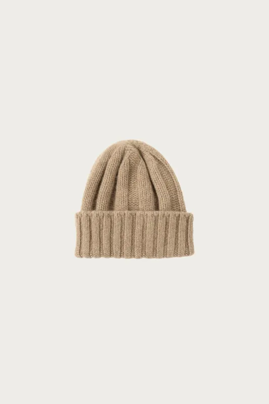 Cashmere Rib Watch Cap - Camel made by BEAMS PLUS