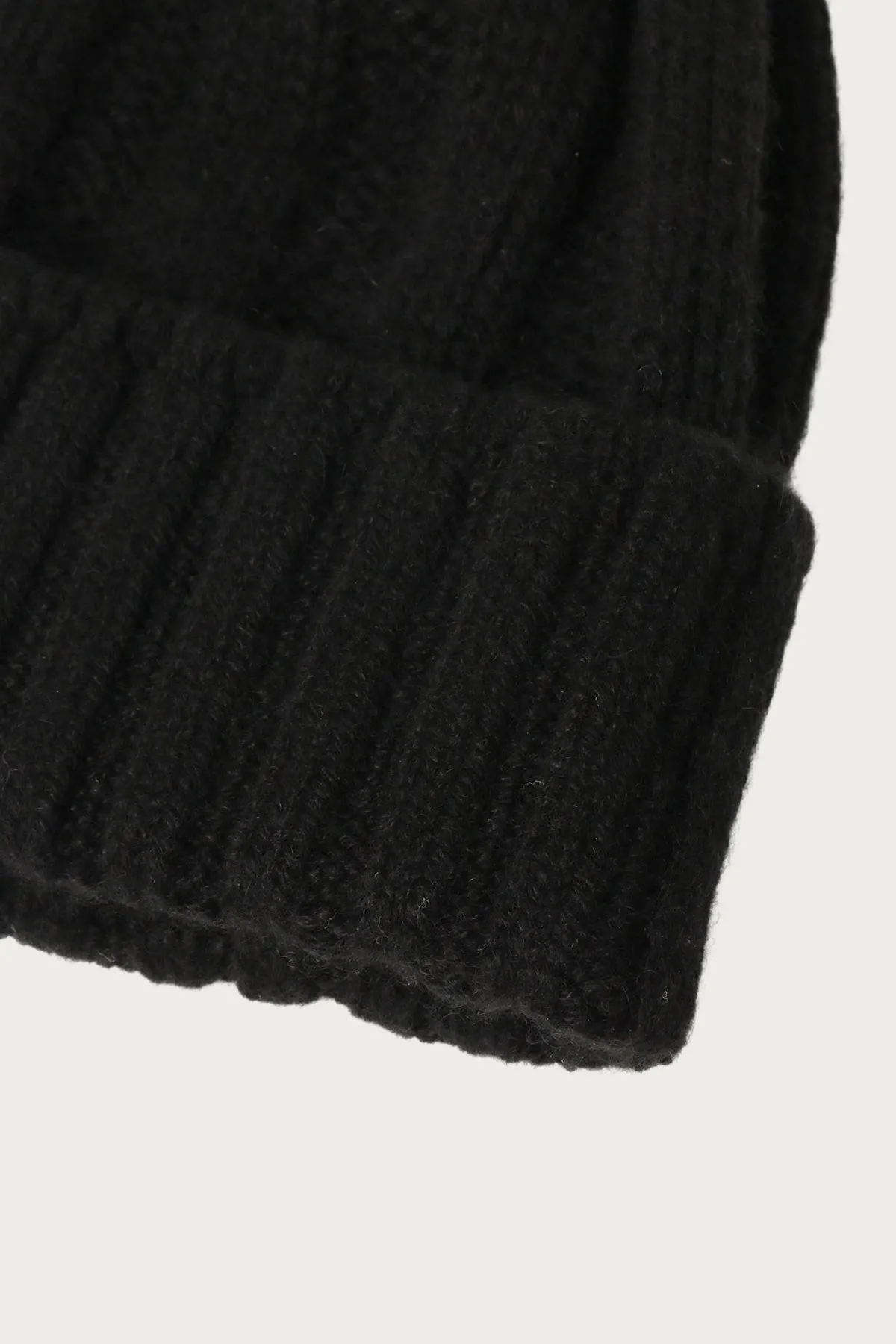 Cashmere Rib Watch Cap - Black sold by Canoe Club product image thumbnail 2