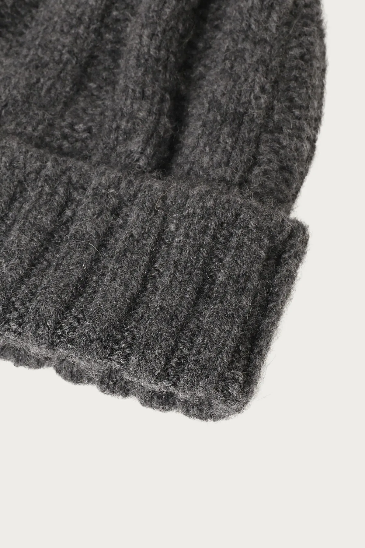 Cashmere Rib Watch Cap - Charcoal sold by Canoe Club product image thumbnail 2
