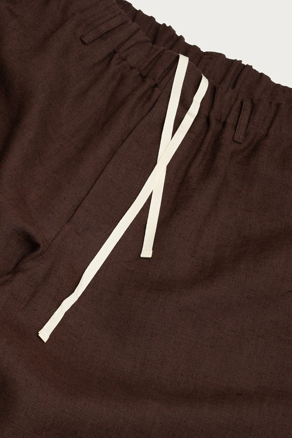 Carry On Pant - Chocolate Brown Welterweight Belgian Linen sold by Canoe Club product image thumbnail 2