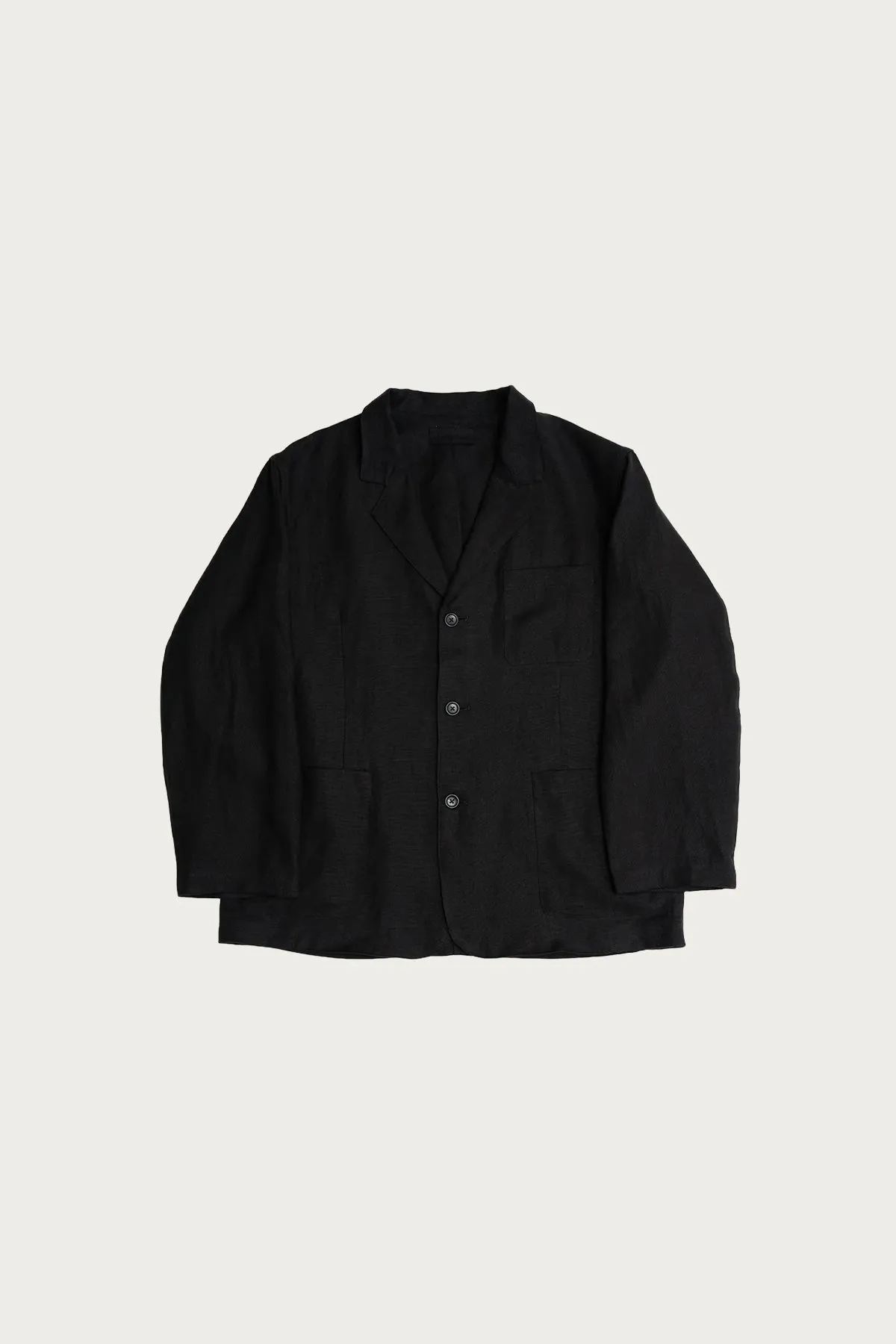 Carry On Jacket - Black Welterweight Belgian Linen sold by Canoe Club