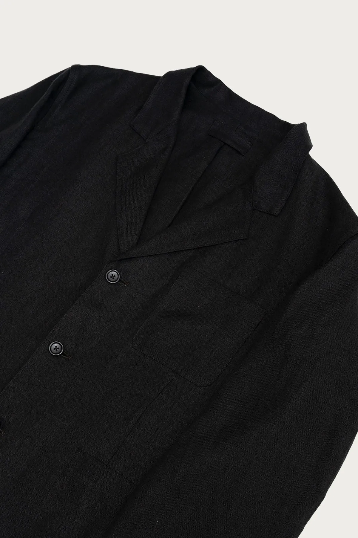 Carry On Jacket - Black Welterweight Belgian Linen sold by Canoe Club product image thumbnail 4