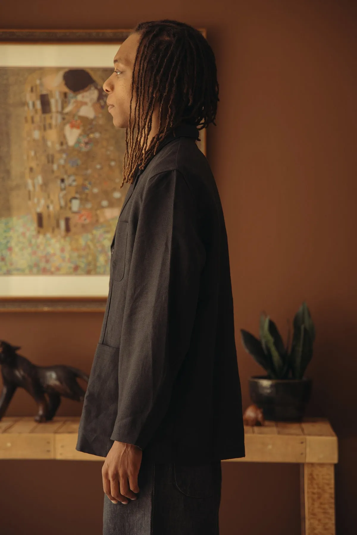 Carry On Jacket - Black Welterweight Belgian Linen sold by Canoe Club product image thumbnail 3