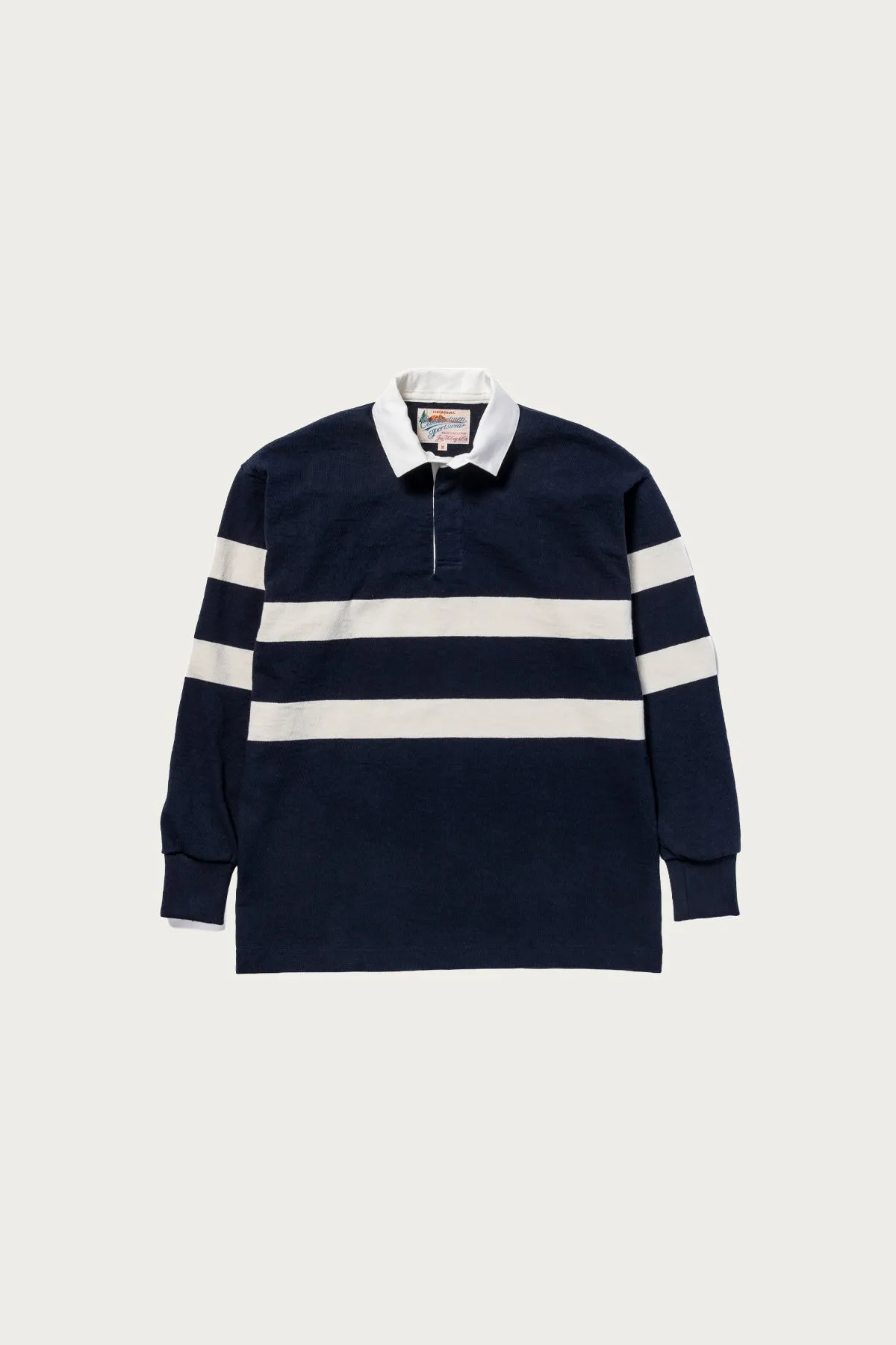 Climbers' Striped Rugby Shirt - White/Black sold by Canoe Club