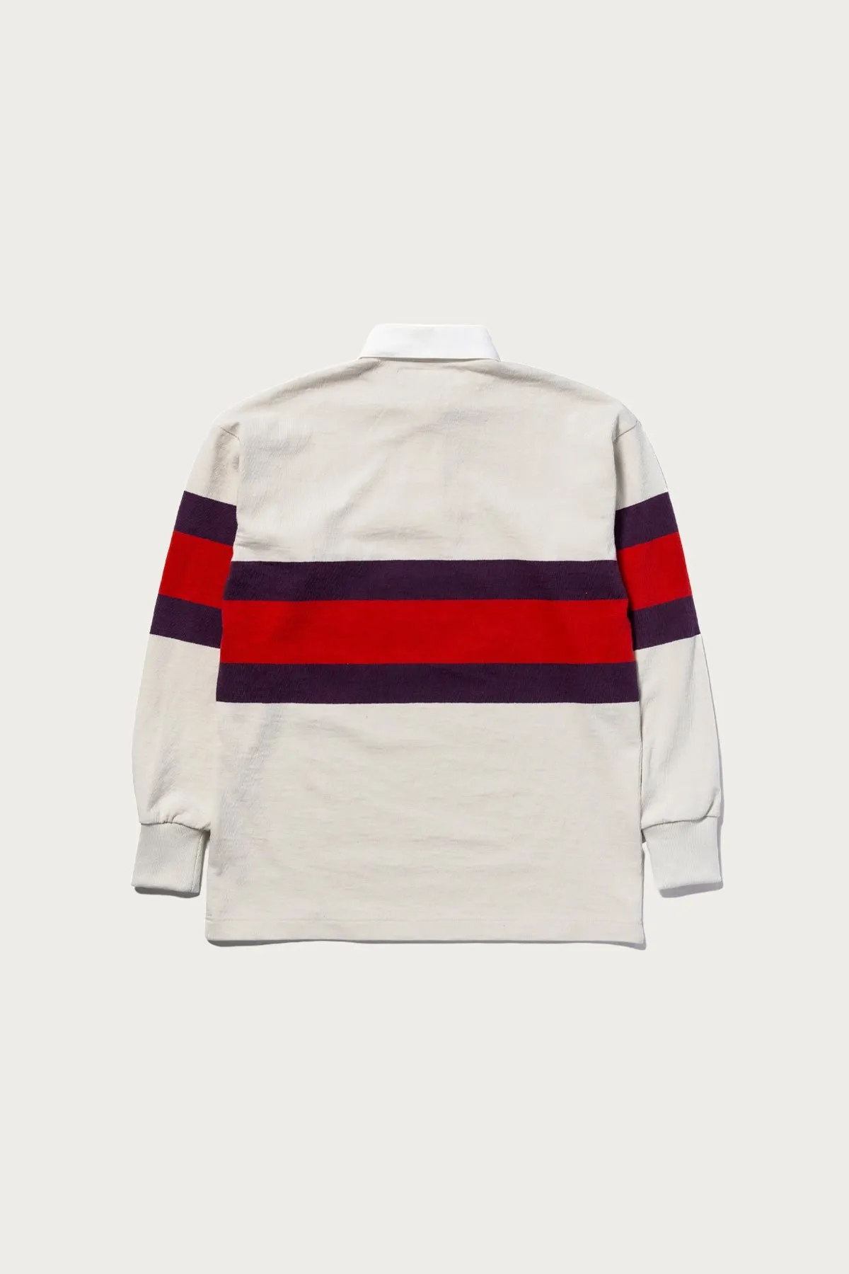 Climbers' Striped Rugby Shirt - White/Purple/Red sold by Canoe Club product image thumbnail 2