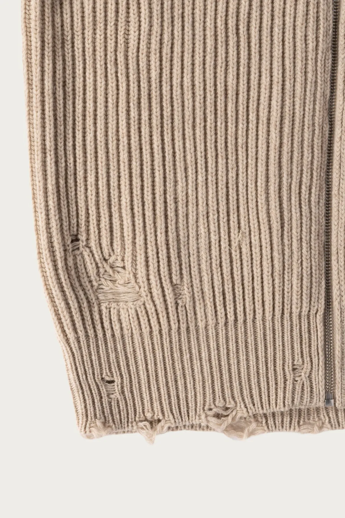Distressed Zip Sweater - Grey sold by Canoe Club product image thumbnail 3
