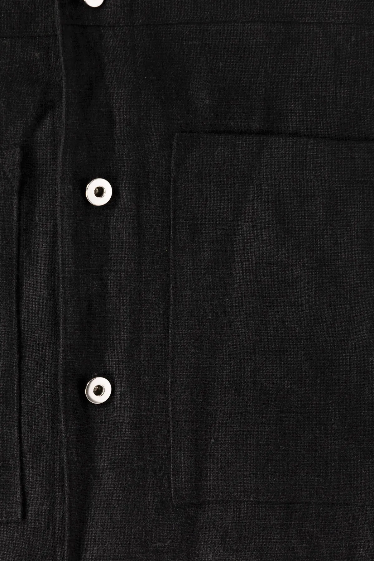Cafe Jacket - Black Butcher Linen sold by Canoe Club product image thumbnail 3